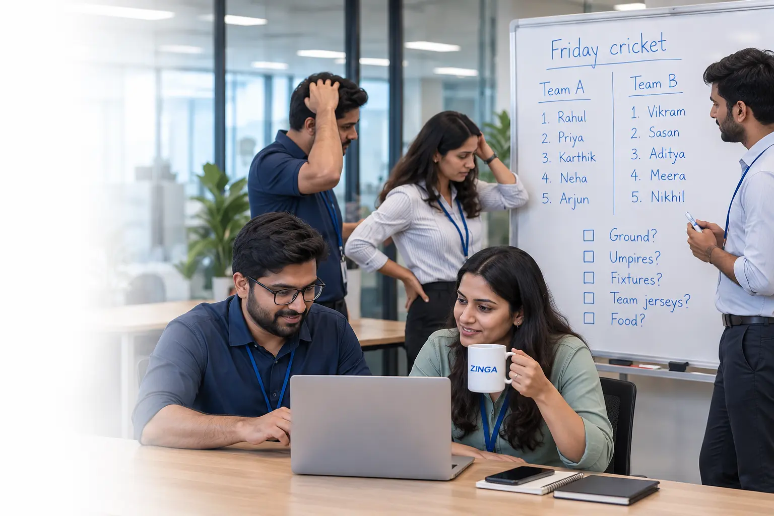 Illustrative corporate cricket planning
